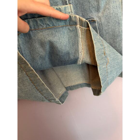 Vintage 80s 90s Nada Nuff Contempo Casuals demin double breasted blazer jacket M - Picture 12 of 16